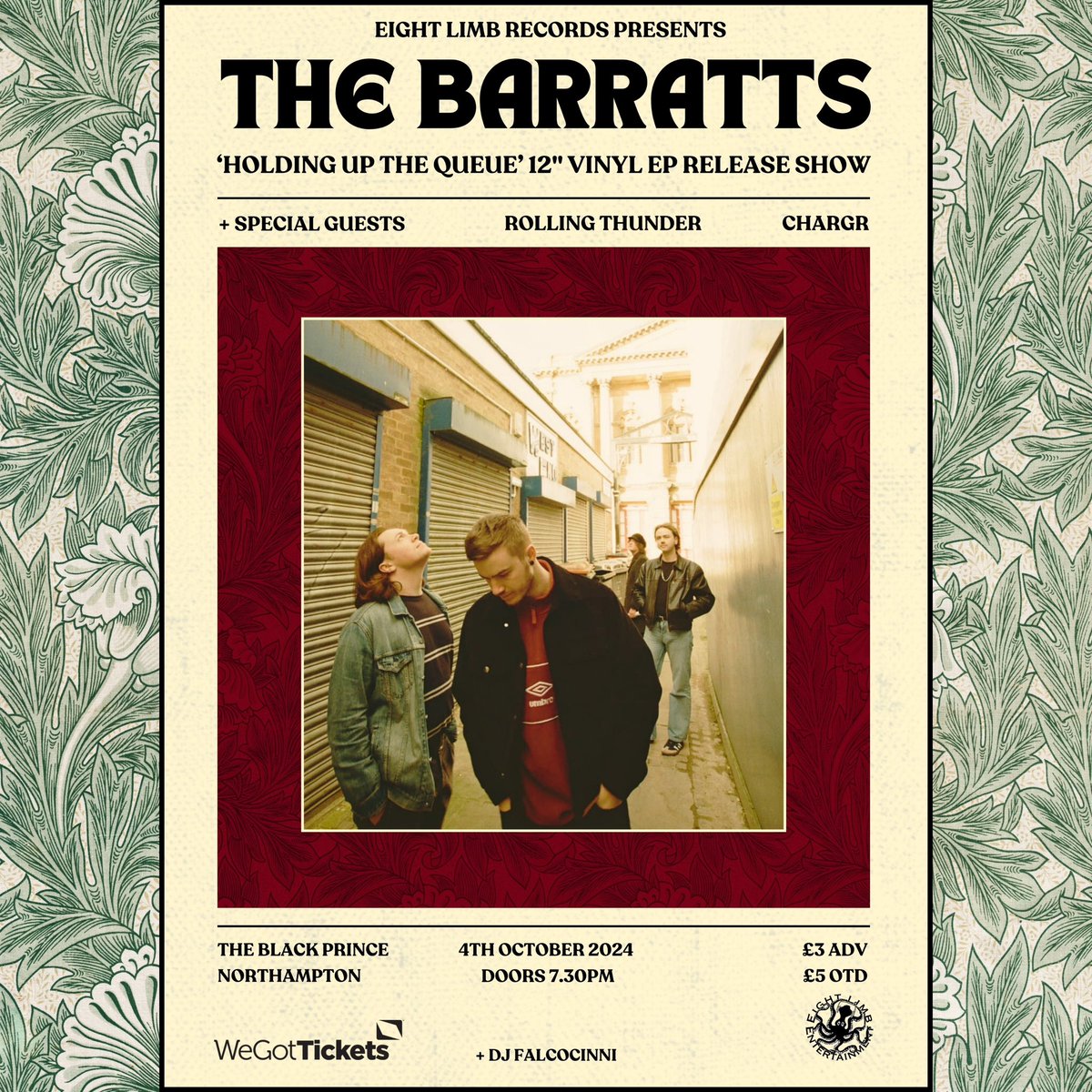 THE BARRATTS (@thebarratts) on Twitter photo Merch Giveaway
To celebrate the release of the EP, we’re giving away a t-shirt, lyric sheets from the three singles, a test pressing of the new EP and two tickets to the show on Friday at <a href="/blackprincenn/">The Black Prince</a>
To enter, just tag two mates and repost this, winner announced Friday am. Merch Giveaway
To celebrate the release of the EP, we’re giving away a t-shirt, lyric sheets from the three singles, a test pressing of the new EP and two tickets to the show on Friday at <a href="/blackprincenn/">The Black Prince</a>
To enter, just tag two mates and repost this, winner announced Friday am.