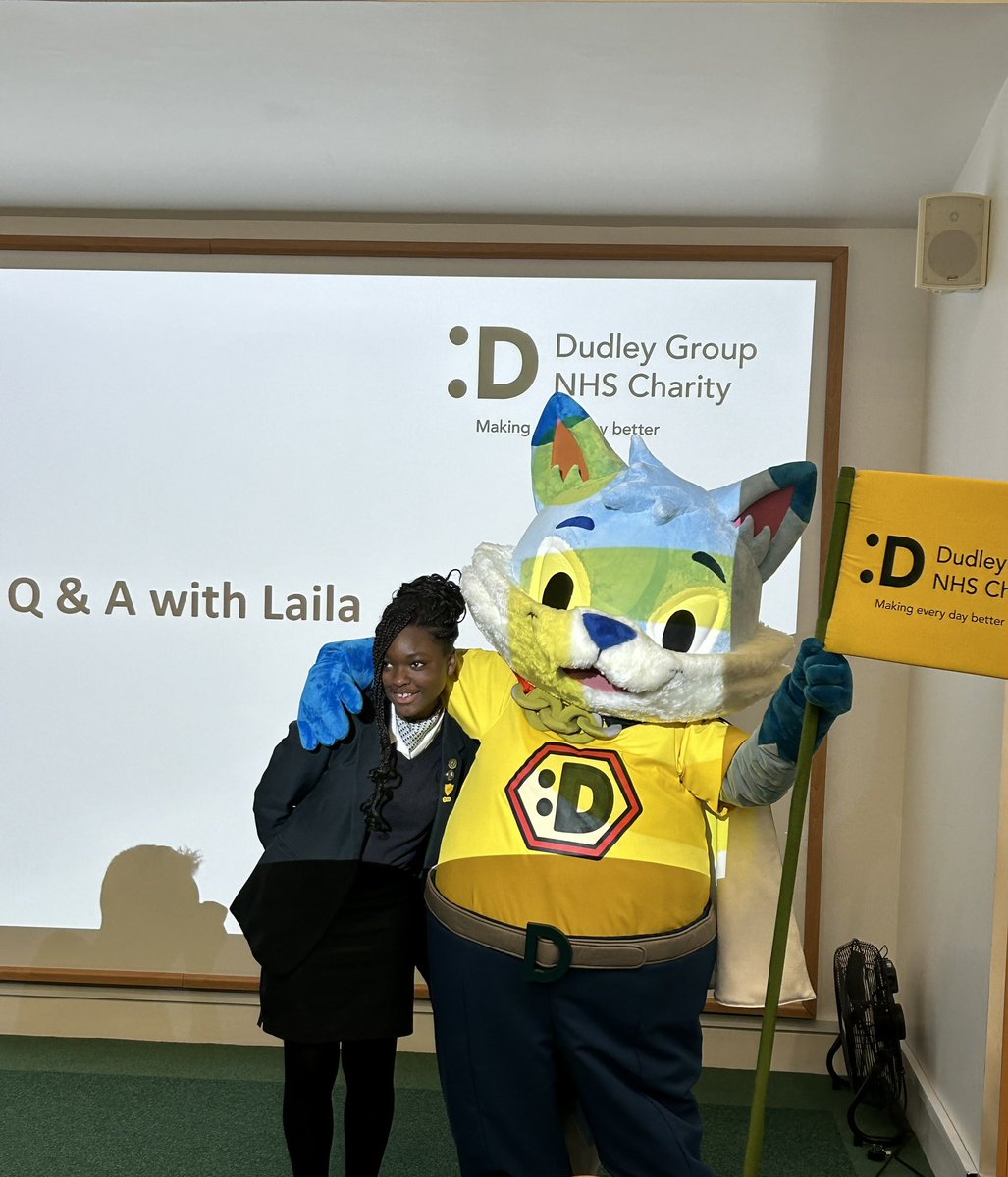Anne-Maria Newham MBE RGN, RSCN, BScHons, MBA (@annemnewham) on Twitter photo Today <a href="/DudleyGroupNHS/">The Dudley Group</a> launched their new Dudley Charity branding, and yes with its very own mascot. Excellent presentations from <a href="/NHSCharities/">NHS Charities Together 💙</a>. Great event. Well done Laila for her mascot design. @DudleyGroupCEO Today <a href="/DudleyGroupNHS/">The Dudley Group</a> launched their new Dudley Charity branding, and yes with its very own mascot. Excellent presentations from <a href="/NHSCharities/">NHS Charities Together 💙</a>. Great event. Well done Laila for her mascot design. @DudleyGroupCEO
