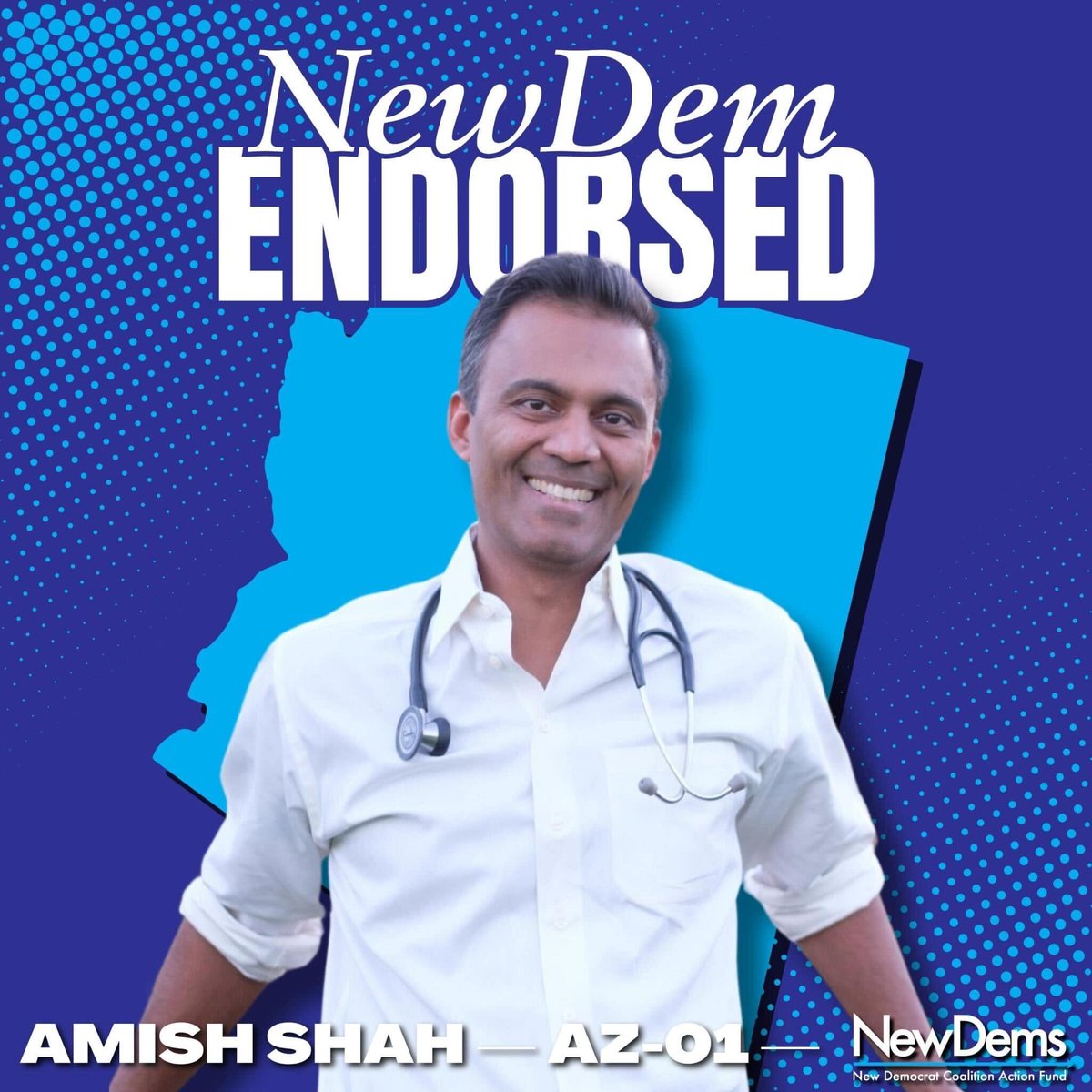Honored to be endorsed by the <a href="/NewDemCoalition/">New Democrat Coalition (NDC)</a>, the 'Can Do Caucus'—pragmatic leaders driving real progress. Together, we'll build a fair economy, expand quality health care, tackle climate change, and boost American competitiveness. Let's make it happen for Arizona!