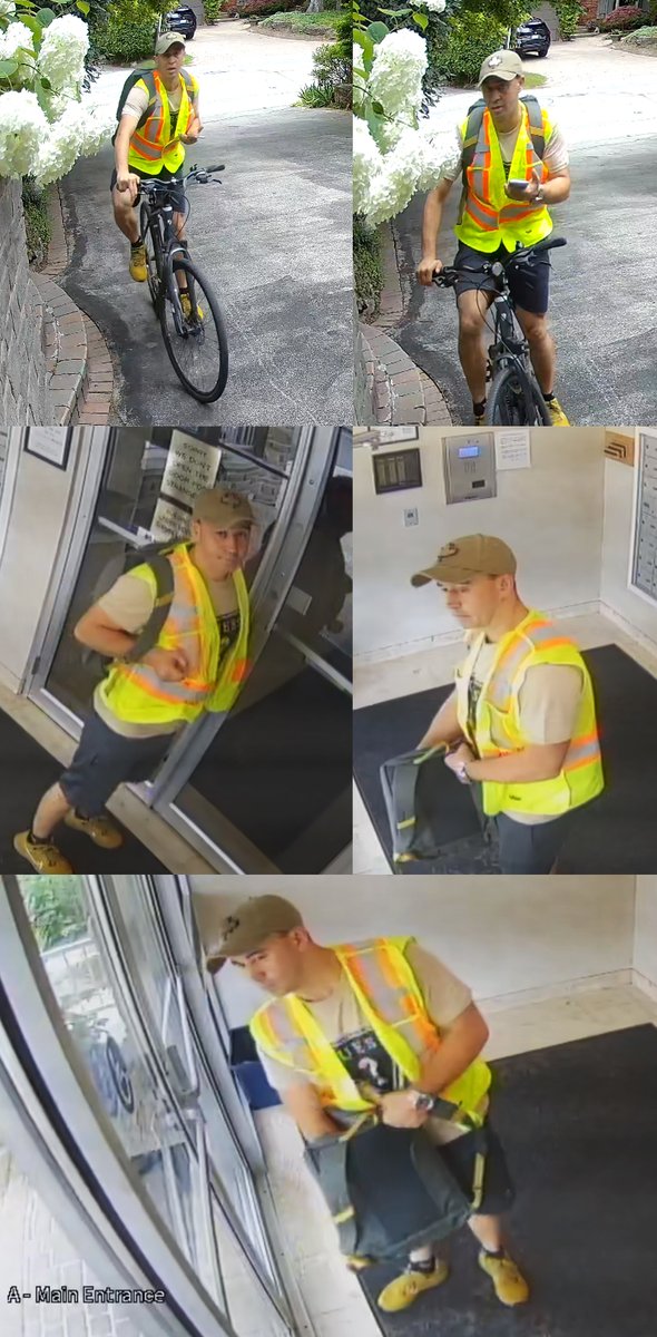 This suspect is responsible for 5 break-ins in Burlington this summer.
Please contact police if you have any information. 
Details on the investigation can be found on our website... bit.ly/3TQmhCl