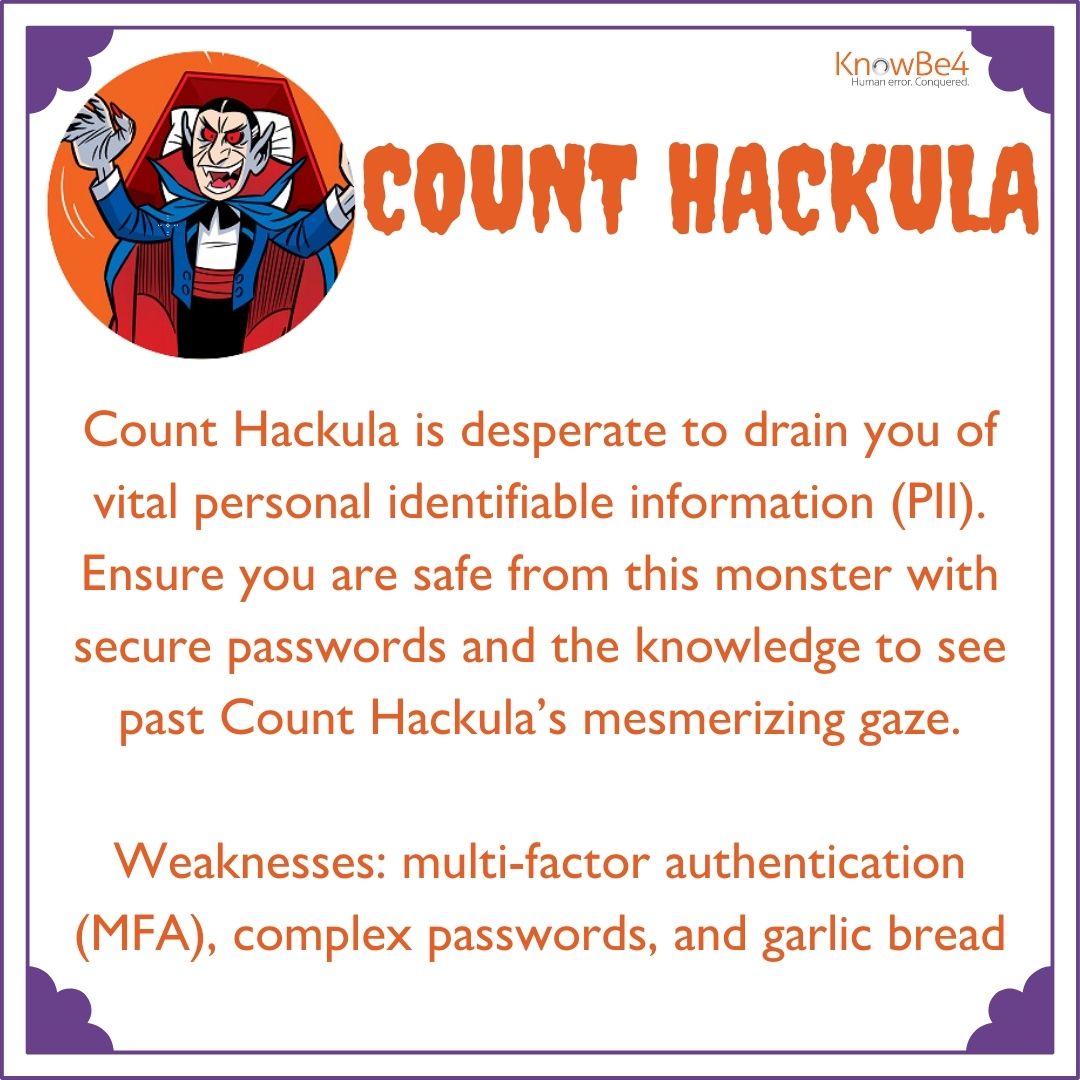 LPPS_EdTech's tweet image. "Count" on using MFA and strong passwords to avoid this monster. #CybersecurityAwarenessMonth