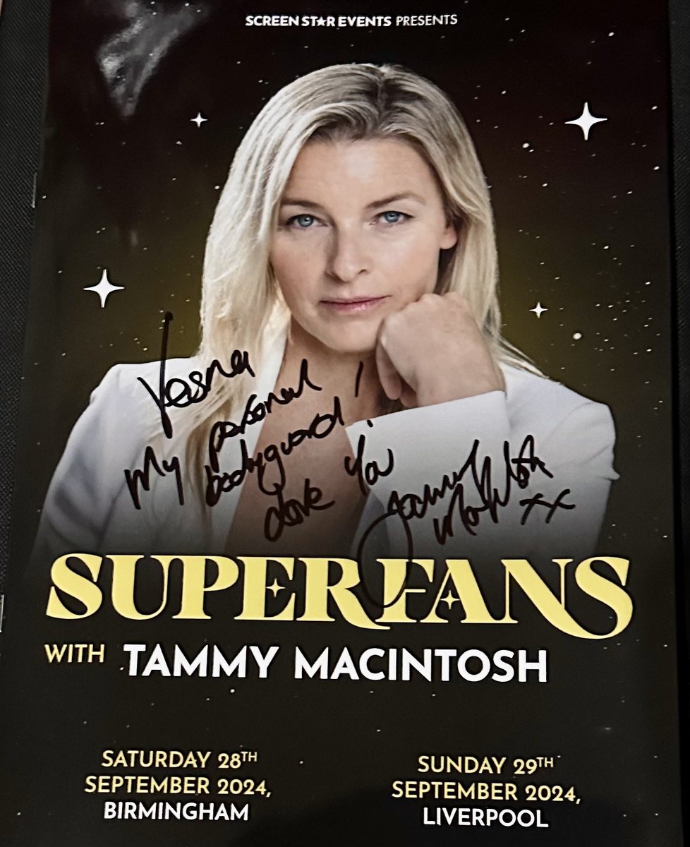 V_Musings's tweet photo. Enjoyed being Tammy MacIntosh’s “personal bodyguard” on Saturday! 😂
Another successful weekend of UK fan events thanks to Tammy and everyone who attended! 👏🏾
#screenstarevents #tammymacintosh #kazproctor #wentworth #wentworthprison https://t.co/gn5lEyak2J