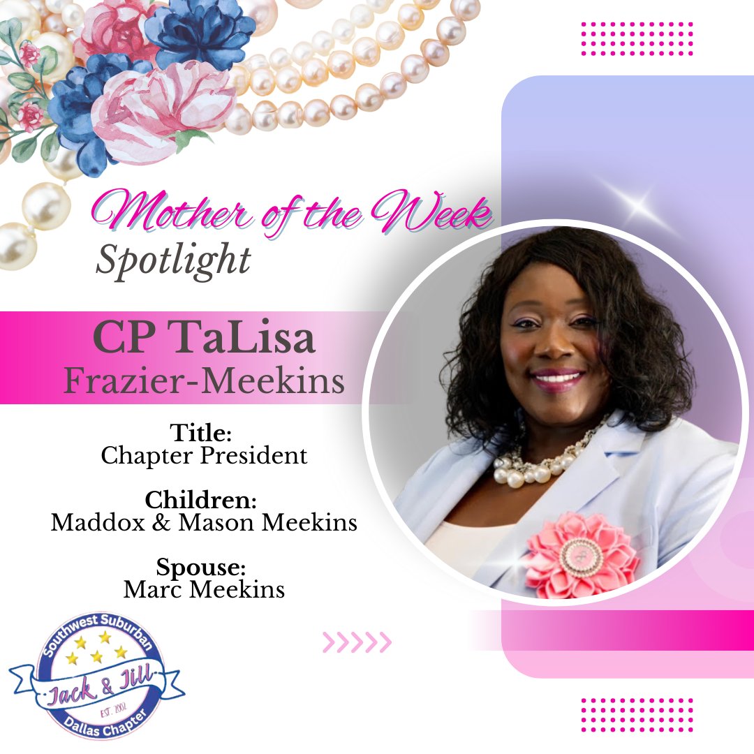 Say hello to our incredible Chapter President, TaLisa Frazier-Meekins! A devoted member of <a href="/JackandJillInc/">Jack and Jill of America, Inc.</a> for 2016. Since joining <a href="/JJSwsdallas/">Southwest Suburban Dallas Chapter, Jack and Jill</a> she has served as Program Director to VP, and now in her second term as Chapter President, she’s been leading with passion and heart.