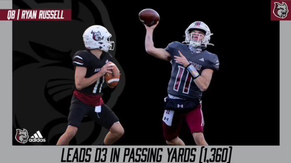 QB1️⃣ leads all of Division 3 in total passing yards (1,360) 🎯 <a href="/goAMCATS/">Anna Maria College Athletics</a> <a href="/goannamaria/">Anna Maria College</a>