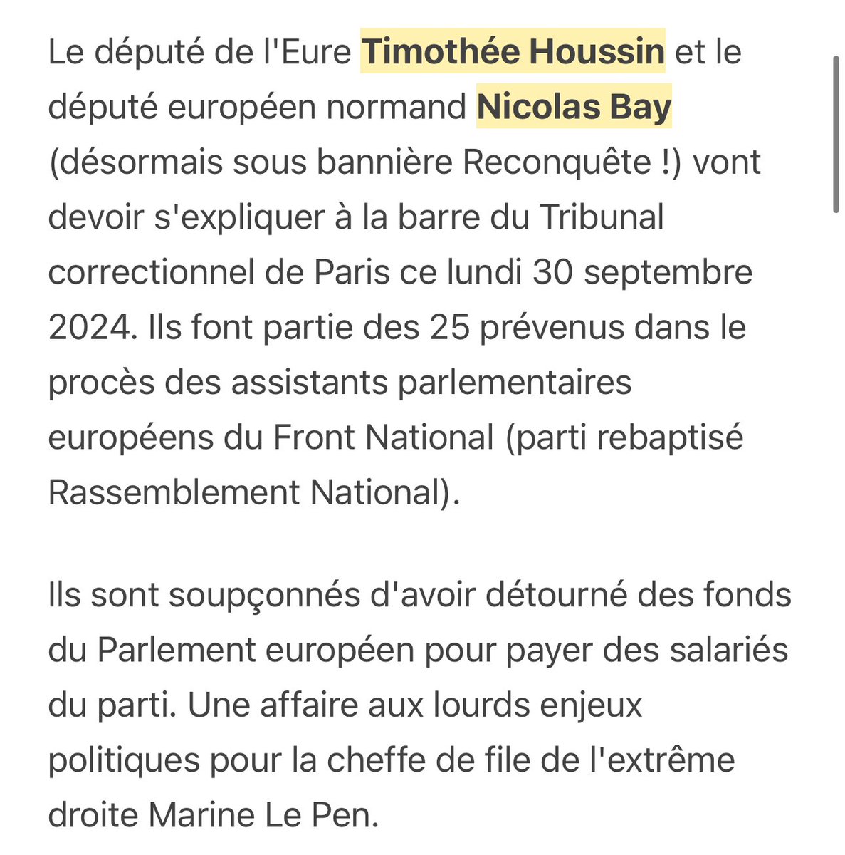 RimaHas's tweet photo. @NicolasBay_ C’était comment le procès pour détournement des fonds du parlement européen? https://t.co/l7nalKedsV