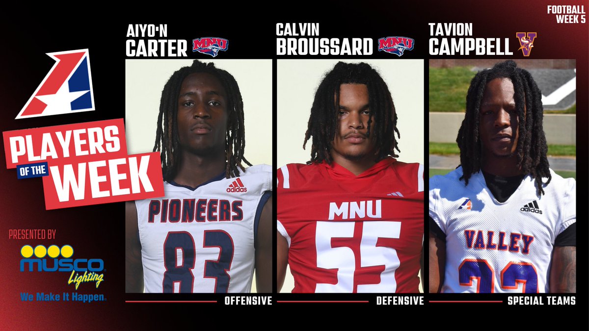 Heart of America Athletic Conference (@heartsportsnews) on Twitter photo 🏈,Three First Time Winners in 2024, Highlight Heart Football Players of the Week, Presented by <a href="/MuscoLighting/">Musco Lighting</a>!
heart.prestosports.com/sports/fball/2… 🏈,Three First Time Winners in 2024, Highlight Heart Football Players of the Week, Presented by <a href="/MuscoLighting/">Musco Lighting</a>!
heart.prestosports.com/sports/fball/2…