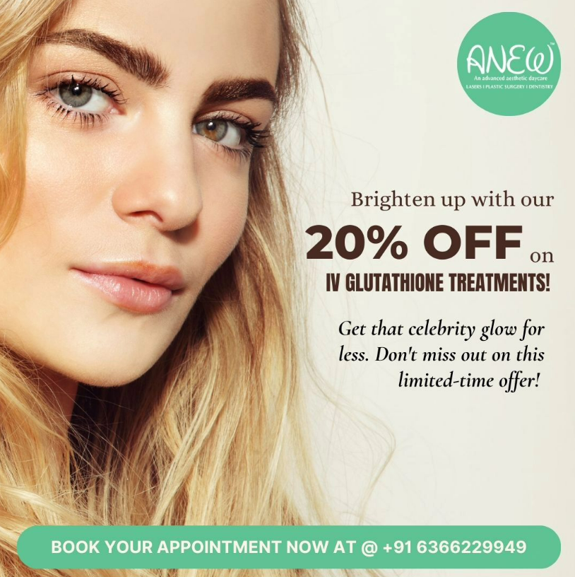 AestheticAnew's tweet photo. Experience the ultimate skin rejuvenation with our 20% off on IV Glutathione therapy, the secret behind radiant, glowing skin.#IVGlutathione #SkinBrightening #GlowUp #YouthfulSkin #AntiAging https://t.co/kdd4x7VbFb