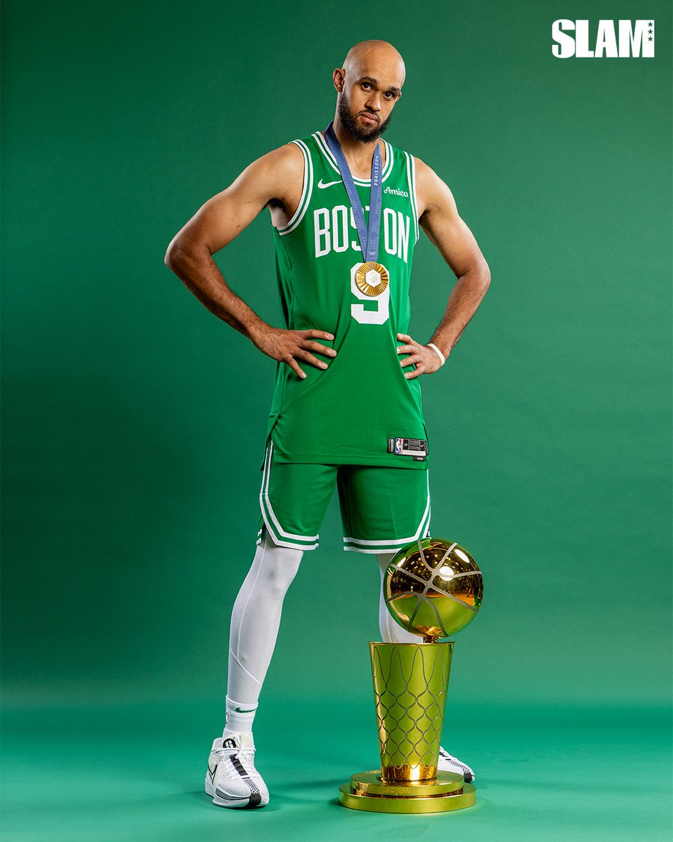 SLAMonline's tweet photo. Derrick White and Jrue Holiday. 

NBA champions. 

Olympic gold medalists. 

The heart and soul of the Celtics. 

SLAM 252 cover stars. https://t.co/BVmbWhDGne https://t.co/oATrmC9Jmq
