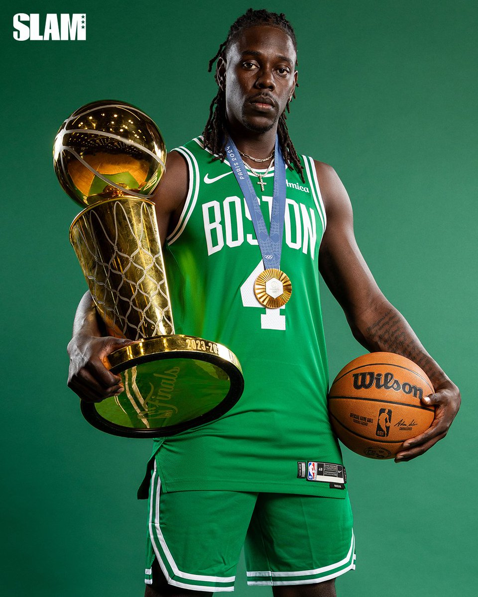 SLAMonline's tweet photo. Derrick White and Jrue Holiday. 

NBA champions. 

Olympic gold medalists. 

The heart and soul of the Celtics. 

SLAM 252 cover stars. https://t.co/BVmbWhDGne https://t.co/oATrmC9Jmq