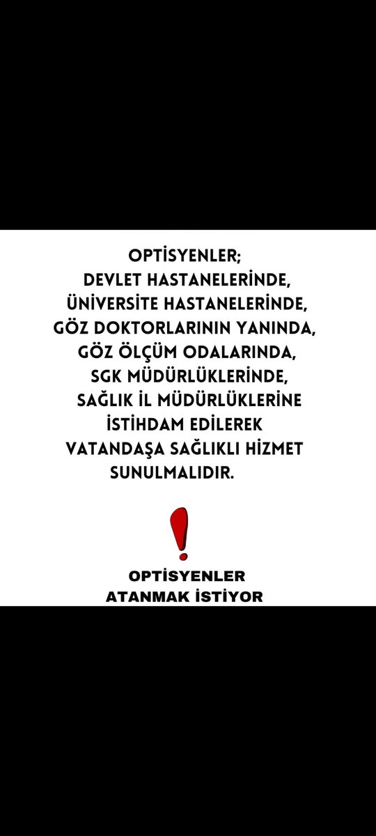 OPTİSYENLER BİRLİĞİ (@optisyn_birligi) on Twitter photo Optik mağaza denetimleri OPTİSYENLERİN görevidir. SGK kayıtlarında optisyenler görevlendirilmelidir. <a href="/saglikbakanligi/">T.C. Sağlık Bakanlığı</a> <a href="/drmemisoglu/">Prof. Dr. Kemal Memişoğlu</a> <a href="/AhmetAYDIN_02/">Ahmet AYDIN</a> <a href="/lutfiayddin/">Lütfi Aydin</a> <a href="/suayipbirinci/">Doç. Dr. Şuayıp Birinci</a> <a href="/sgksosyalmedya/">SGK</a> <a href="/MuglasaglikMd/">Muğla İl Sağlık Müdürlüğü</a> <a href="/MuglaSGK/">Muğla Sosyal Güvenlik İl Müdürlüğü</a> <a href="/nevsehirism/">Nevşehir İl Sağlık Müdürlüğü</a> <a href="/sgknevsehir/">Nevşehir Sosyal Güvenlik İl Müdürlüğü</a> <a href="/nigdeilsaglik51/">Niğde İl Sağlık</a> Optik mağaza denetimleri OPTİSYENLERİN görevidir. SGK kayıtlarında optisyenler görevlendirilmelidir. <a href="/saglikbakanligi/">T.C. Sağlık Bakanlığı</a> <a href="/drmemisoglu/">Prof. Dr. Kemal Memişoğlu</a> <a href="/AhmetAYDIN_02/">Ahmet AYDIN</a> <a href="/lutfiayddin/">Lütfi Aydin</a> <a href="/suayipbirinci/">Doç. Dr. Şuayıp Birinci</a> <a href="/sgksosyalmedya/">SGK</a> <a href="/MuglasaglikMd/">Muğla İl Sağlık Müdürlüğü</a> <a href="/MuglaSGK/">Muğla Sosyal Güvenlik İl Müdürlüğü</a> <a href="/nevsehirism/">Nevşehir İl Sağlık Müdürlüğü</a> <a href="/sgknevsehir/">Nevşehir Sosyal Güvenlik İl Müdürlüğü</a> <a href="/nigdeilsaglik51/">Niğde İl Sağlık</a>