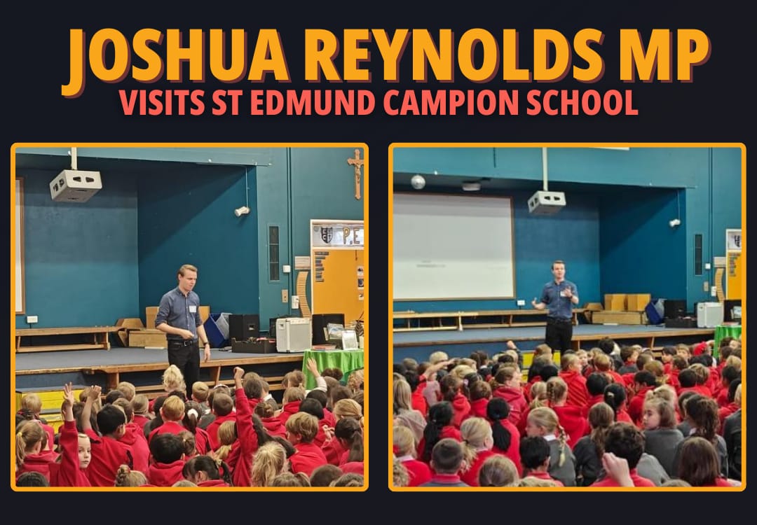 This morning I attended St Edmund Campion school to participate in their assembly.

It was great to be able to speak to students about politics and answer the fantastic questions they had! 

<a href="/StEdsMH/">St Edmund Campion, Maidenhead</a>