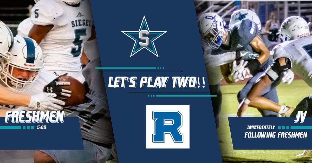 StarsFootball's tweet photo. Both games are at home to close out sub-varsity play. @SiegelAthletics @SiegelHighStars @SiegelAP9 #GAMETIME #P2BASS #QUALITYMEN https://t.co/2nDitli1Oa