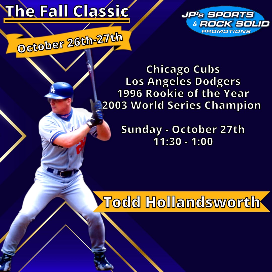 JPRS_NYSHOWS's tweet photo. New Addition for The Fall Classic
Todd Hollandsworth
Tickets are available and we’ve got more announcements coming SOON!
Visit https://t.co/or5J30BW4r to purchase! #linkinbio
#JPRSNYSHOWS #JPRS #NYShows #Sportscards #Collectibles #Memorabilia #Autographs https://t.co/jdYXYv02Y8
