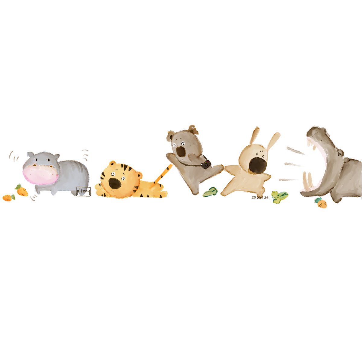 PlizoyDrawing's tweet photo. #LuiKajonBo #สามสิงห์จริงจัง #thaikidsillustrator #moodeng #childrensbookillustration #kidlitillustration #kidlit #picturebookillustrations #picturebook #ฮีลใจ #picturebookart #cuteillustration #น้องหมูเด้ง #ตะมุตะมิ #วาดภาพประกอบ #สีน้ำ #แท็กเพื่อน #น่าเอ็นดู #feelgood #หมูเด้ง https://t.co/pe9CItbo75