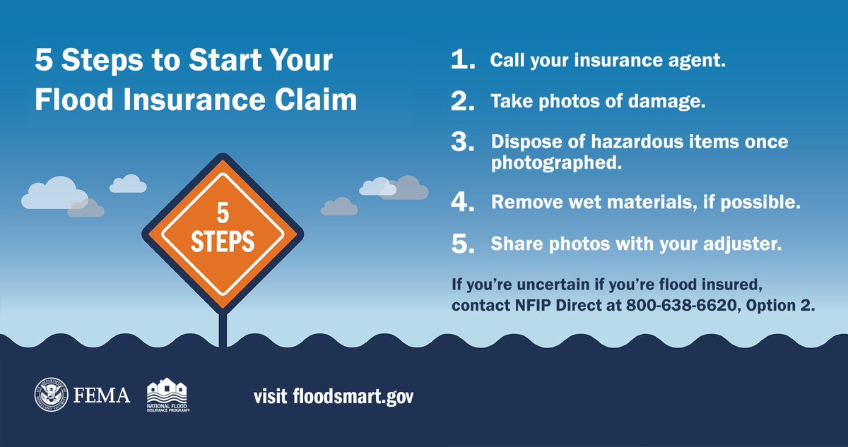 ILLINOIS: If you received @FEMA assistance after the floods in St. Clair County in 2022 or Cook County in 2023, you may have automatically been enrolled in a Group Flood Insurance Policy. This means you may be eligible to file a claim for damage caused by the July 13-16 storms.