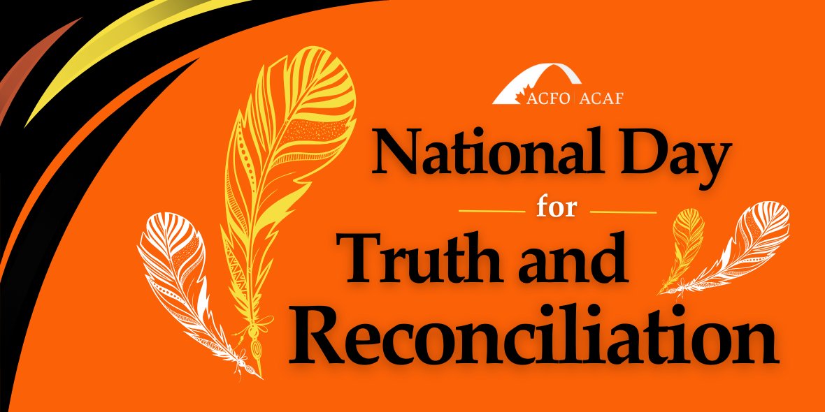 On this fourth annual National Day for Truth and Reconciliation, let us all continue to learn through listening about the #Truth of Indigenous history in order to continue the path towards true #Reconciliation. 

read more: acfo-acaf.com/national-day-f…