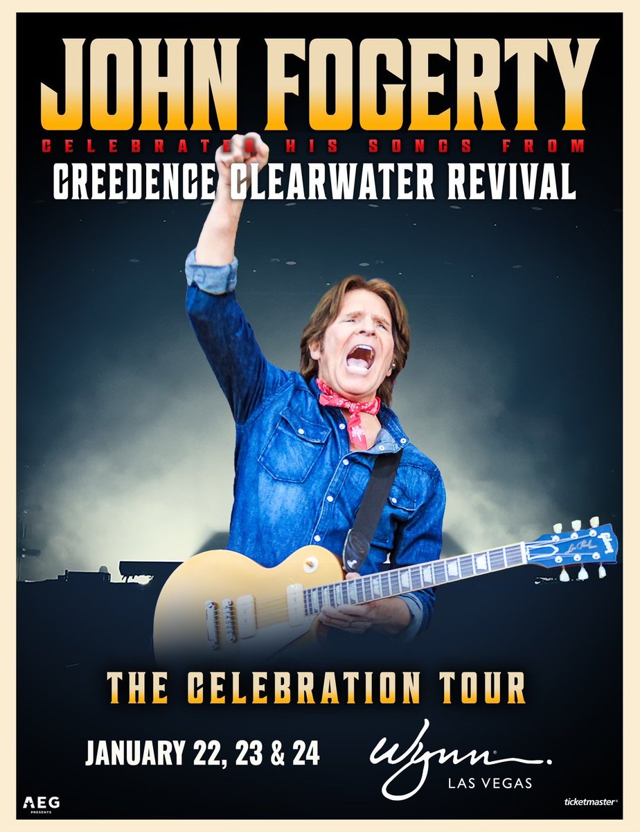 Tickets are ON SALE NOW to see John live in Las Vegas at The Encore Theater at Wynn Las Vegas on January 22nd, 24th, and 25th, 2025!

Tickets available at JohnFogerty.com/tour
#JohnFogerty #TheEncoreTheater