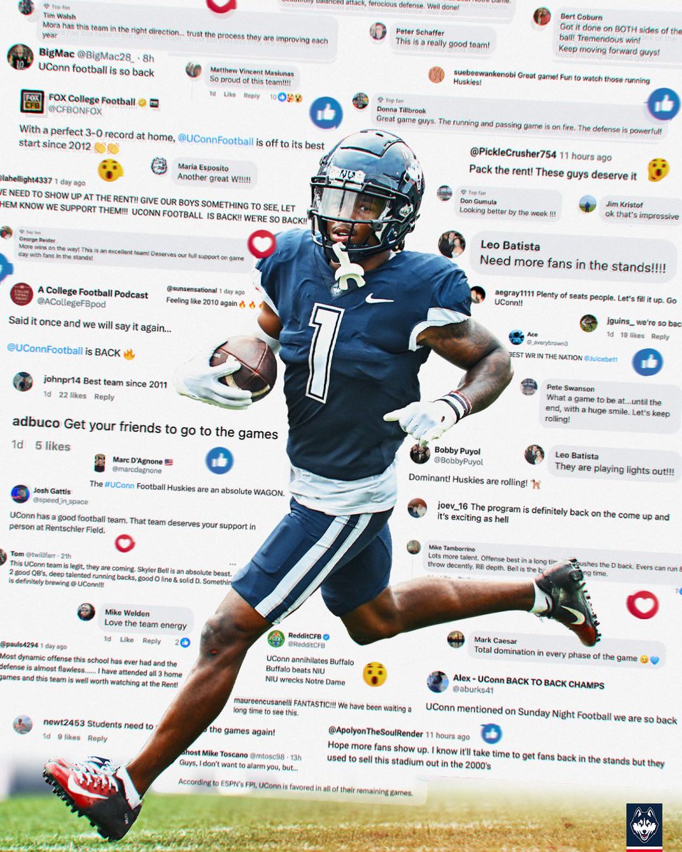 UConnHuskies's tweet photo. UConn Nation is BUZZING 👀

Get @UConnFootball tickets now at a discounted rate for a limited time ⤵️

https://t.co/6NIXMmuTm4 https://t.co/BYrjYWO0w5