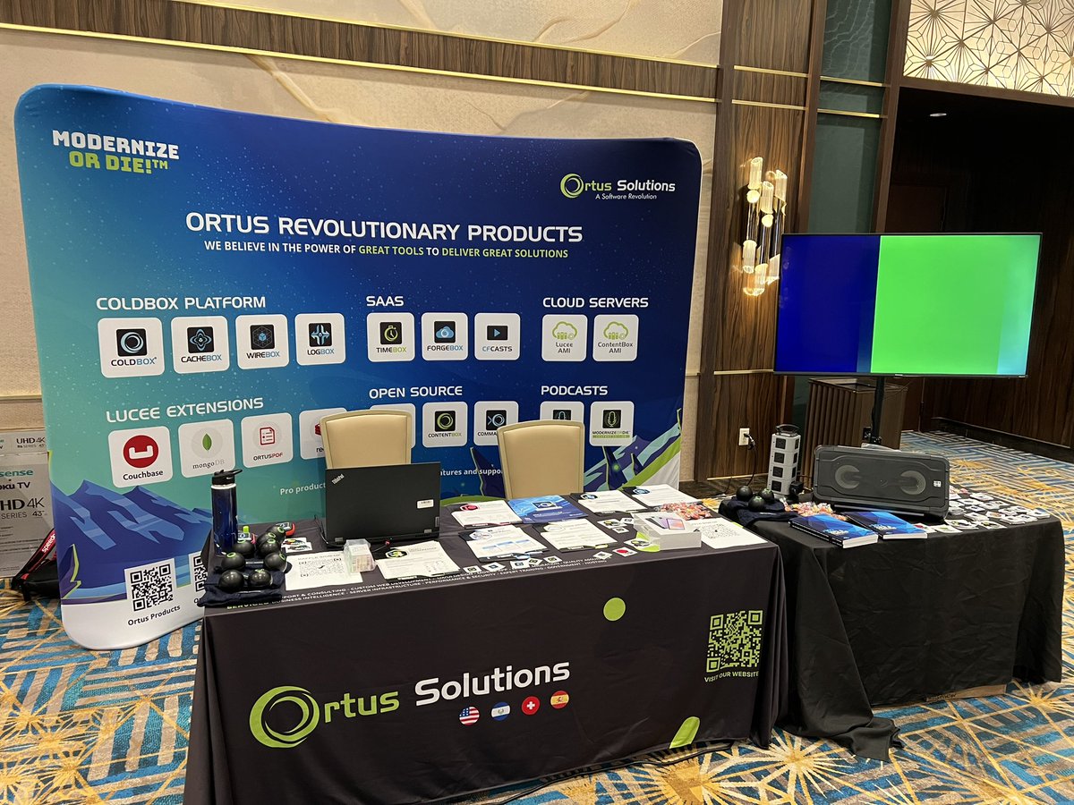gpickin's tweet photo. Come check out me and @lmajano at Ortus Booth at CF Summit for some swag and join the raffle.
Get your conference shirt customized on site with some Ortus press on logos #cfsummit #cfsummit2024 @ortussolutions https://t.co/0LnDs5ua02