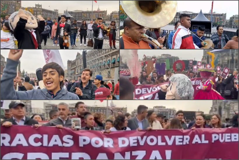 MexiquenseTV's tweet photo. #adiosamlo | 🗨️ “Me dejas con un pedazo de mi corazón roto, al no poderte mirarte en la mañanera", fue el sentimiento de cientos de mexicanos que llegaron al Zócalo para despedir a #AMLO.
>>> https://t.co/hhWtsgPpup https://t.co/mDKqNm9bKH