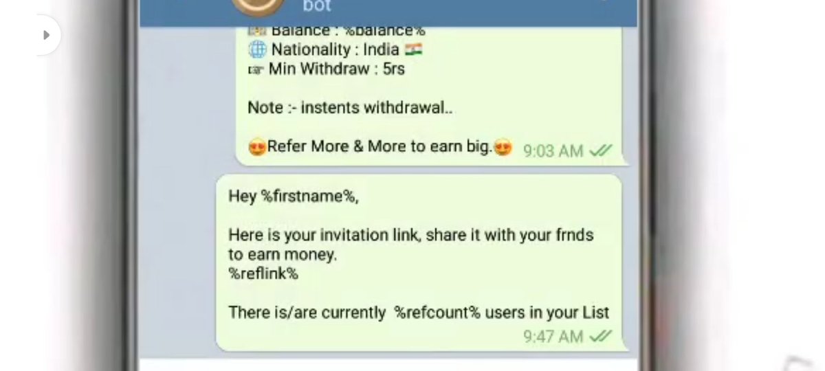 Hey %Mahadev%

Here is your invitation link, share it with friends to earn money.
%reflink%

There is/are currently %refcount% users in your list