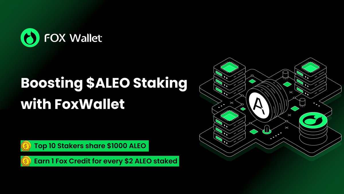 Carediagno27489's tweet photo. From 25th- 30th September users staking $aleo on Foxwallet can earn more #foxcredit and get a chance to share $1000 Worth of $aleo

Download #FoxWallet  @AleoHQ  for #StakingRewards https://t.co/KKGYNfTLUX