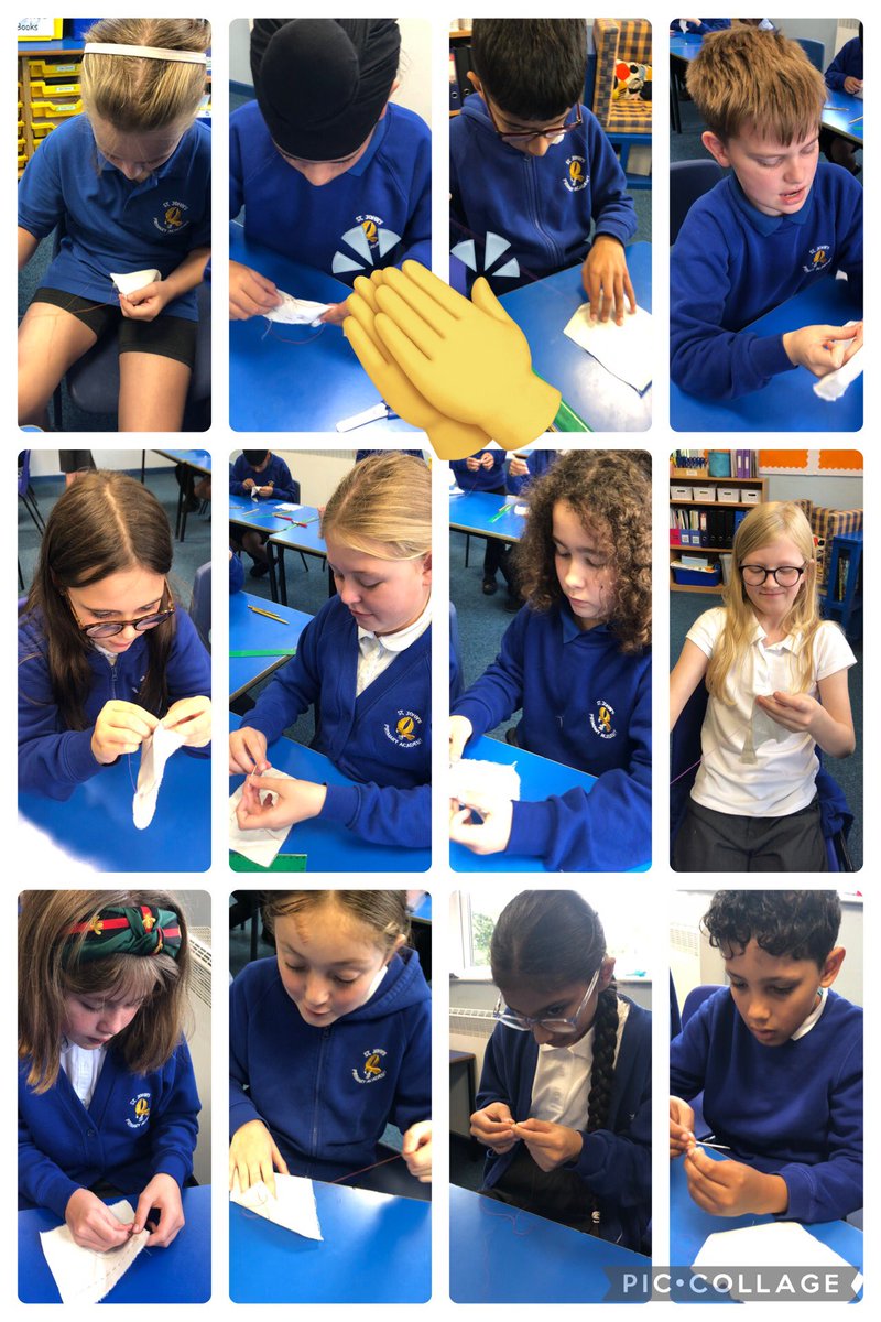 StJohns_Eagle's tweet image. 🪡🧵Miss Heyes was blown away by the resilience in 6GH this afternoon as we practised our sewing - running stitch, back stitch AND blanket stitch! #perseverancepaysoff 🤩