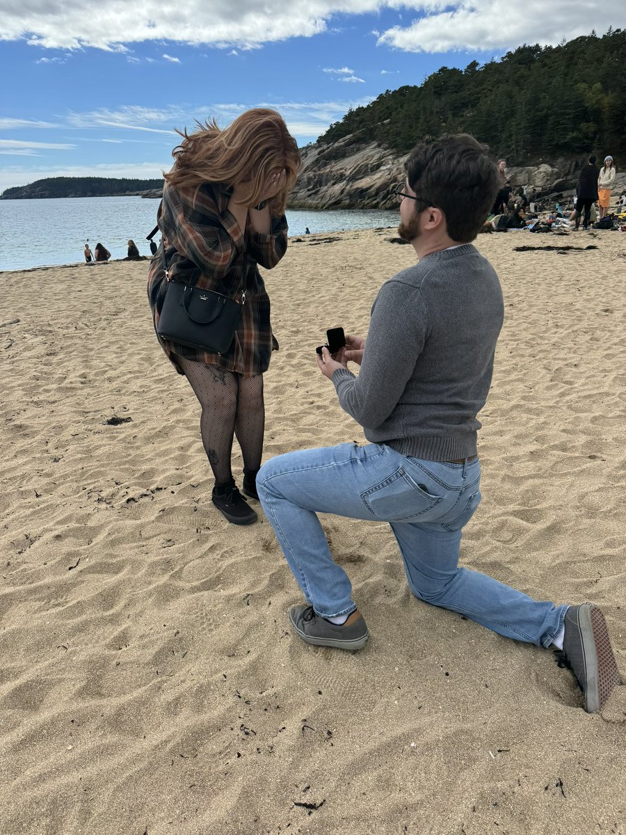 ColtonBrandau's tweet photo. Took a quick trip out to Maine so I could propose to my girlfriend in style.
She is the most caring, supportive, and wonderful person I know and I can’t wait to spend my life together with her https://t.co/frN7KMenbs