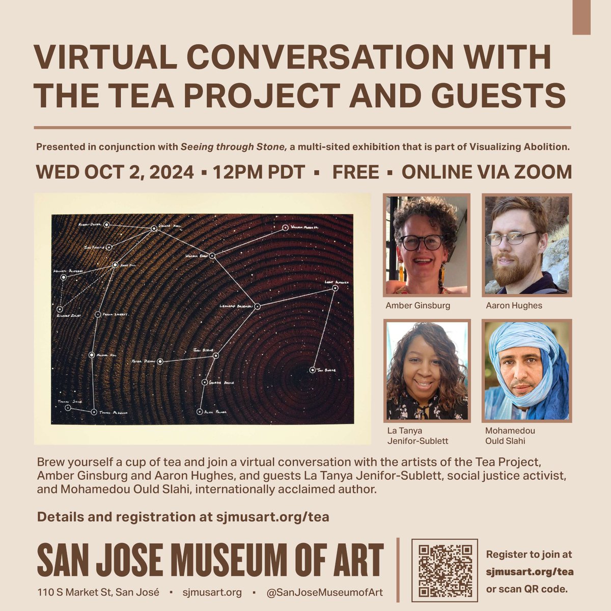San Jose Jazz (@sanjosejazz) on Twitter photo Grab a cup of tea and join our partner <a href="/sjmusart/">San Jose Museum of Art</a> and artists of the Tea Project in a chat connecting policing in Chicago to human rights violations at Guantánamo Bay, and the shared lessons learned from their experiences. Details and registration at sjmusart.org/tea Grab a cup of tea and join our partner <a href="/sjmusart/">San Jose Museum of Art</a> and artists of the Tea Project in a chat connecting policing in Chicago to human rights violations at Guantánamo Bay, and the shared lessons learned from their experiences. Details and registration at sjmusart.org/tea
