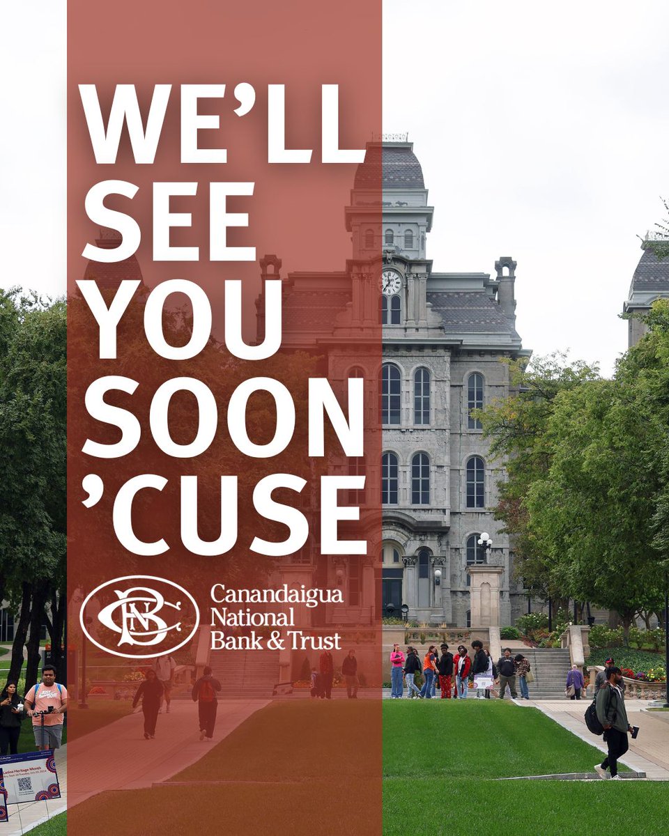 🍊 Syracuse, here we come! 

For the first time in our 137-year history, we will have a physical branch presence in the Syracuse area with the first of multiple new locations anticipated to open in 2025. It’s an exciting time to be on #TeamCNB!

Read more: bit.ly/3XPVtDl
