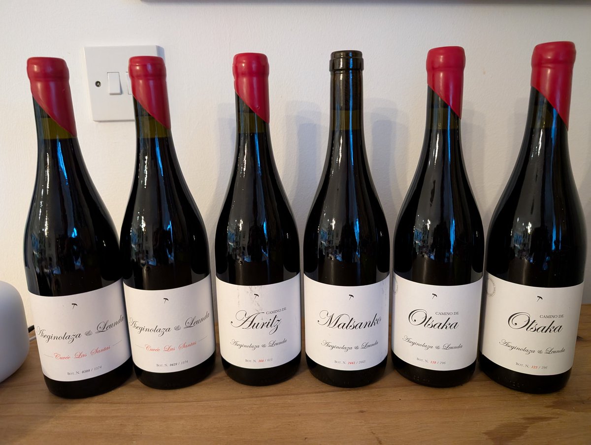 I went to Spain and all I brought back were these pesky <a href="/Asegi_Leunda/">Aseginolaza & Leunda</a> wines delivered by <a href="/elretrogusto/">Ana - El retro 🍷🍺</a> to my mate's flat