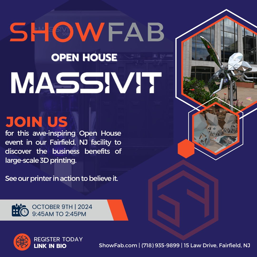 ShowFab's tweet photo. Experience a full demonstration of the powerful Massivit 5000 and discover how this technology is transforming our projects. Mark your calendars – you won’t want to miss this hands-on showcase! link below. 

https://t.co/f0aMZ9Fh1h https://t.co/fkIDtVSgoU