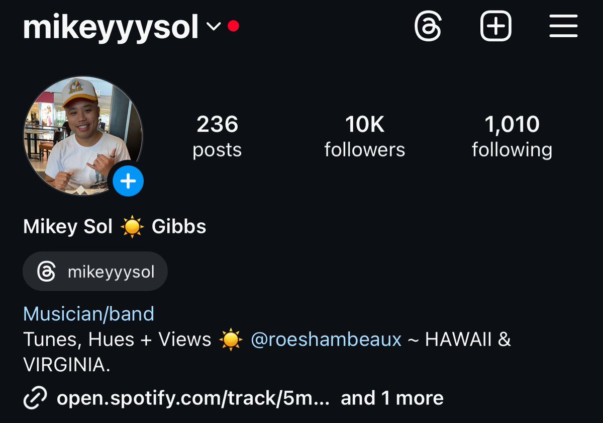 MikeyyySoL's tweet photo. Finally hit 10k on insta ☀️ https://t.co/qisW8CkWTp