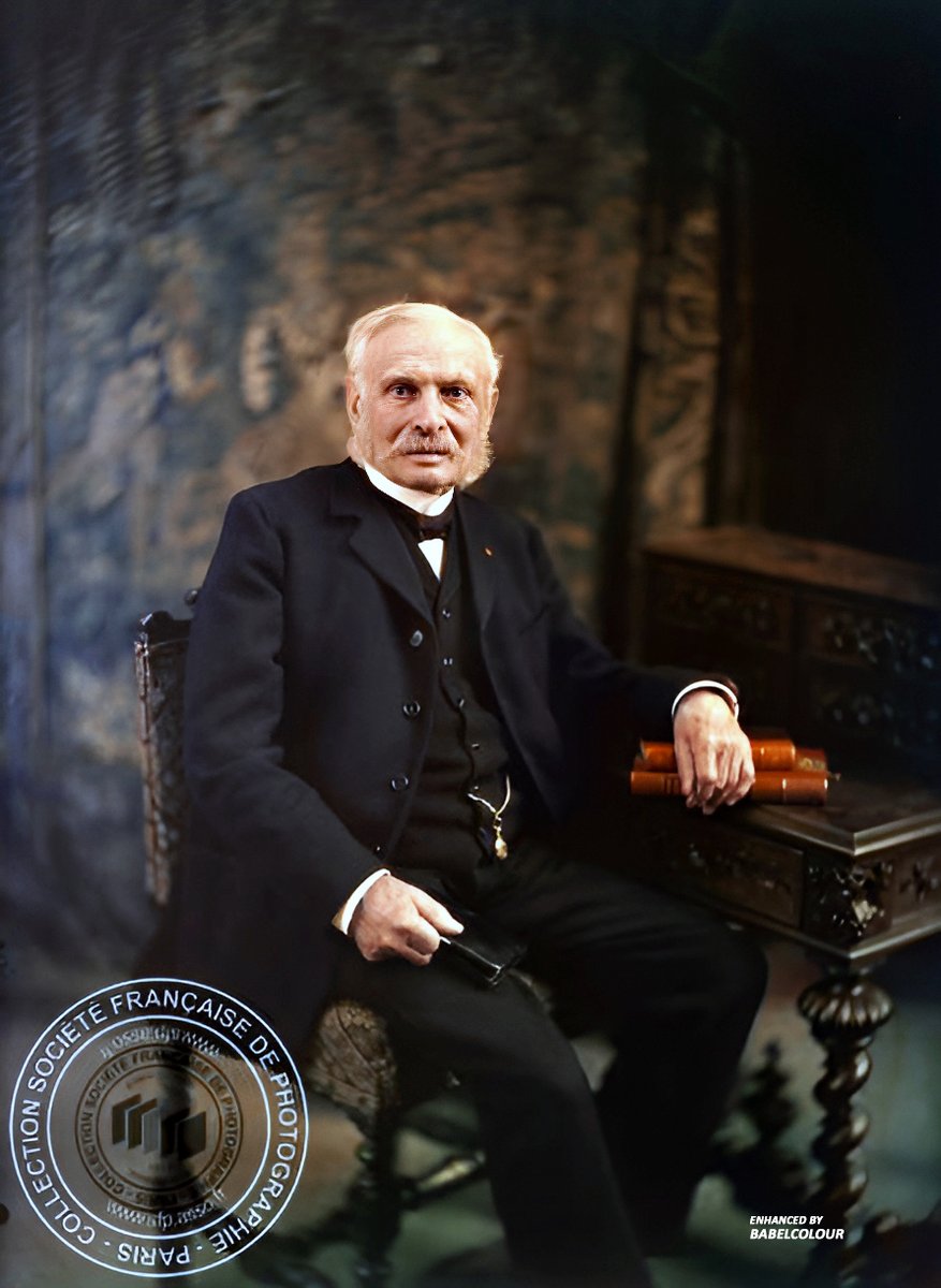 Today I have enhanced for you a quite remarkable autochrome - it is a portrait of Louis-Alphonse Davanne (1824-1912), a French chemist &amp; photographer, born over 200 years ago, on 12th April 1824, and this autochrome marks him as the earliest-born person ever to have been