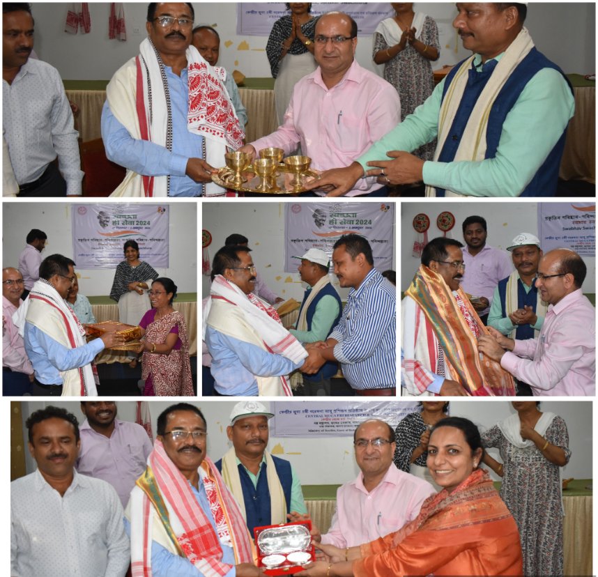 CmertiCsb's tweet image. Farewell to Sh. Bitupan Das, Scientist D, &amp;amp; Sh. Suren Sensowa, SFW of CSB-CMER&amp;amp;TI. Thank you for your dedicated years of service to the Central Silk Board! Wishing you all the best in your next chapter!  #75silkenyearsCSB #teamCSB #Retirement