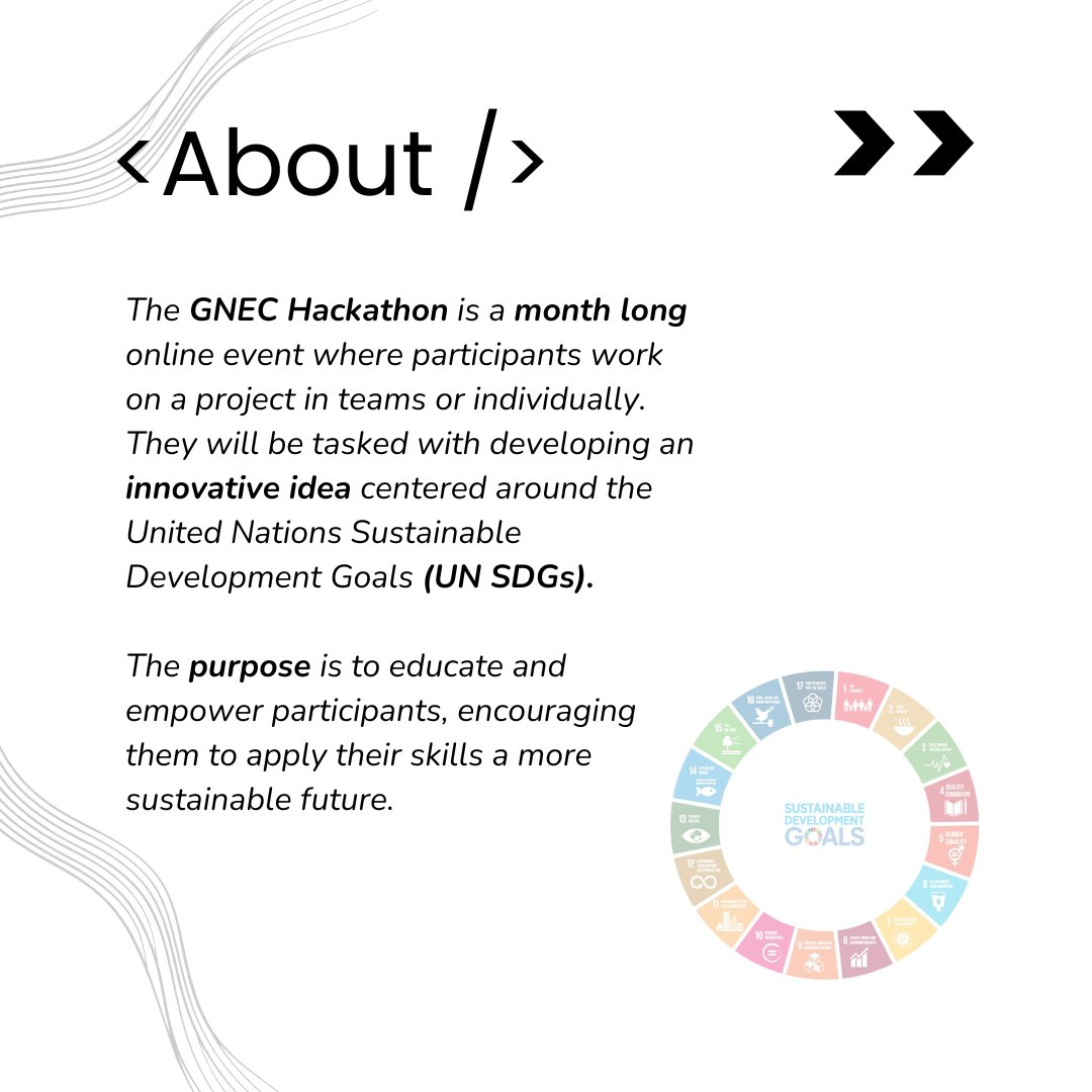 gnec_ngo's tweet photo. Bringing on board the GNEC Hackathon!!
SCAN THE QR TO REGISTER
.
.
.
#GNEC #unitednations #sdgs #Hackathon #tech #coding #competition #university #highschool #undgc #un #gnechackathon #hackthefuture #innovation https://t.co/ufyC08T6ZA