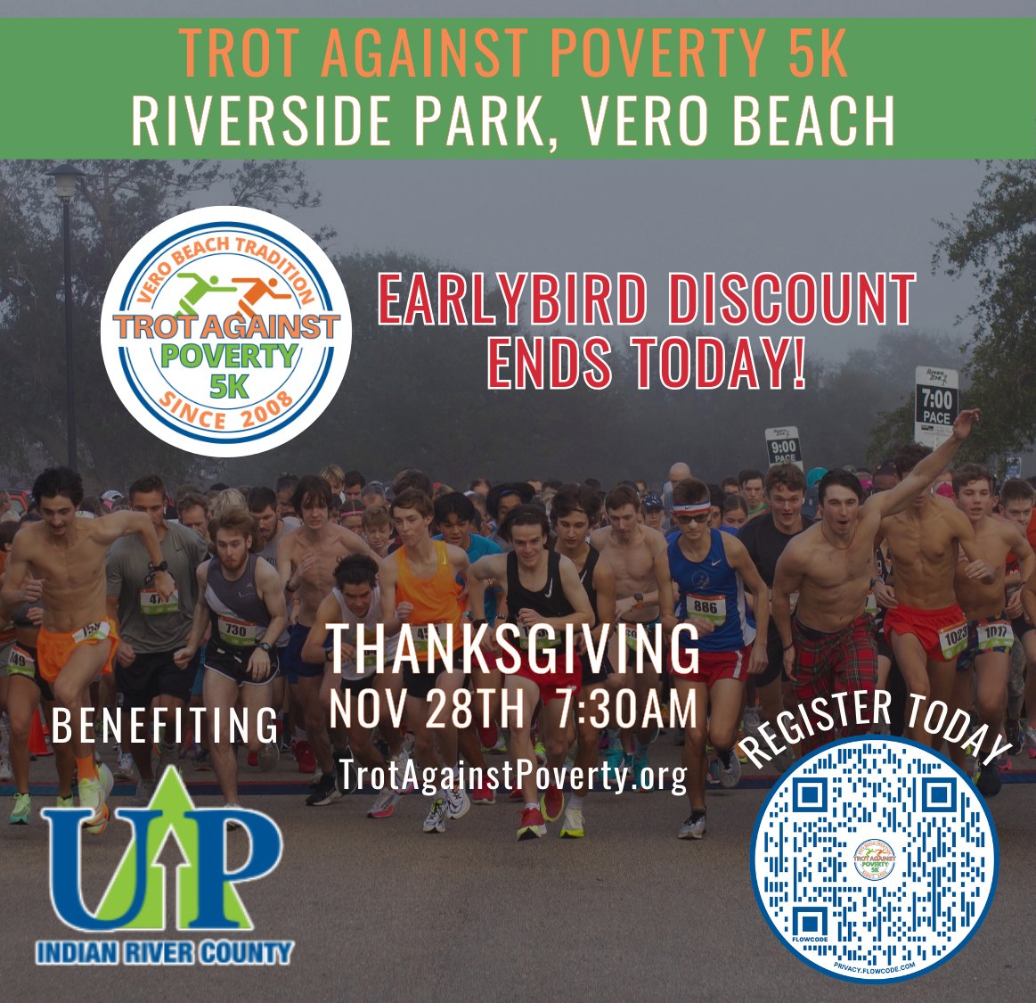 ** Last Day for Early Registration Savings. Sign up TODAY!**
Register now at trotagainstpoverty.org