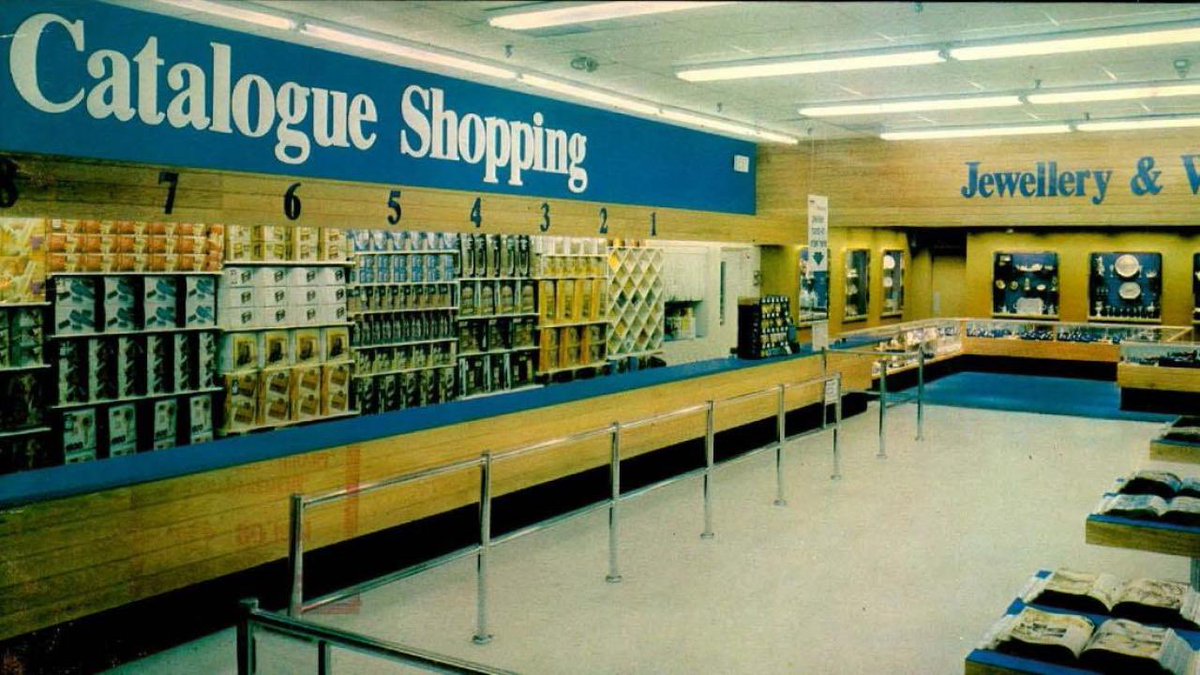 What if we moved to a system where people browsed for what they wanted in a catalogue and then wrote what they wanted on a little notecard and we got it from the back?  It worked for Consumers Distributing.