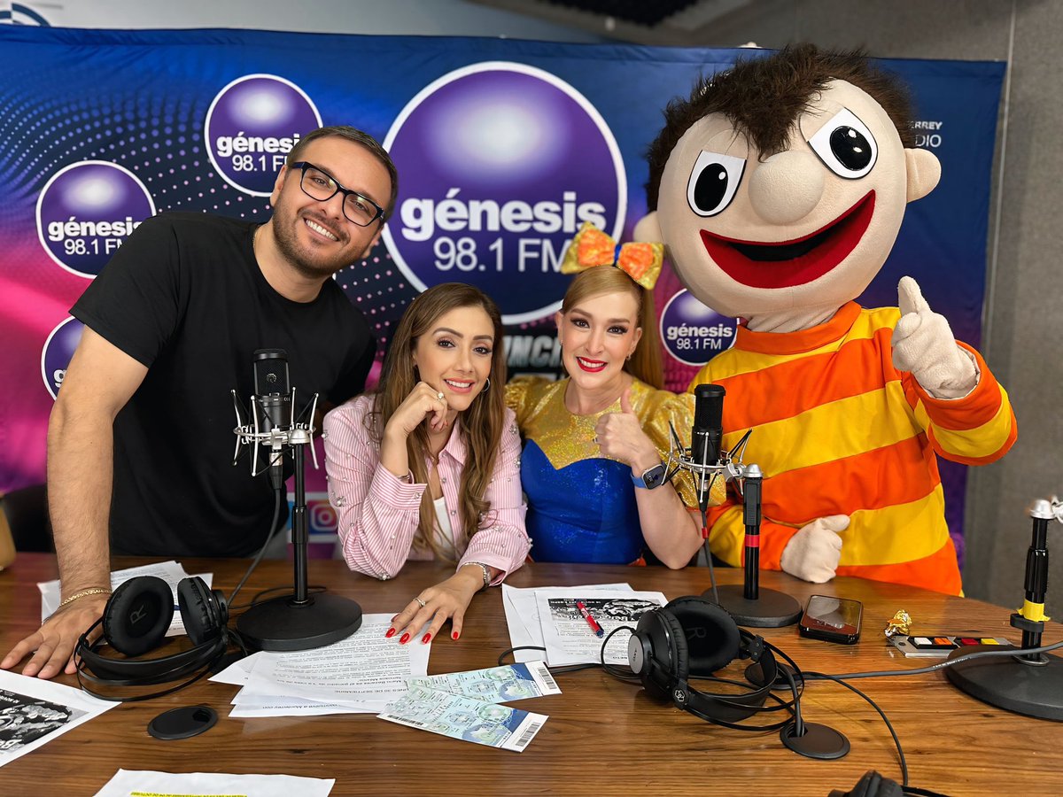 BelyyBetoof's tweet image. ¡La pasamos increíble en Génesis 98.1 en #QueShow! 🥰 Platicamos sobre nuestro nuevo y espectacular show #SueñosTour 🤩 ¡Nos vemos este 10 de Noviembre en la Arena Monterrey! 💛🧡💙