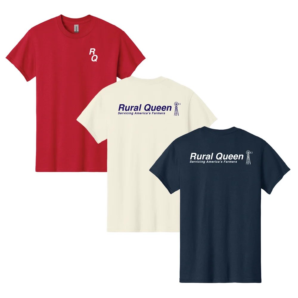 Howdy boys - we’re doin a lil t-shirt fundraiser to put up a greenhouse on the farm. This one is for all you farm boys and barn daddies, let’s show em how great we are operating *heavy machinery*😈  available in red, navy, and natural. Please share! 

pinktigerfarm.com/product/pre-or…