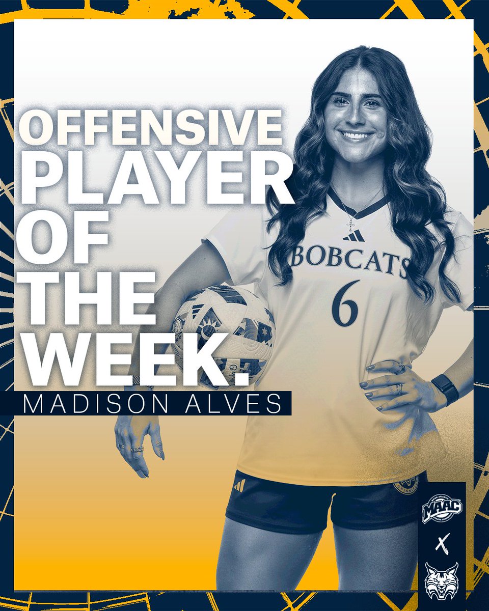 QU_WSOC's tweet photo. Maddie has been named the MAAC Offensive Player of the Week 🤩 

📰 : https://t.co/UAikgnwYId

#BobcatNation x #MAACSoccer https://t.co/o6Hygc1ohR