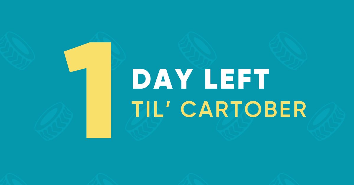charitableauto's tweet photo. Only 1 day to go! Let’s drive forward together in #Cartober2024—ready to make an impact? 🚙 #CartoberCountdown #CARS4Good https://t.co/oxrvCbZmDc