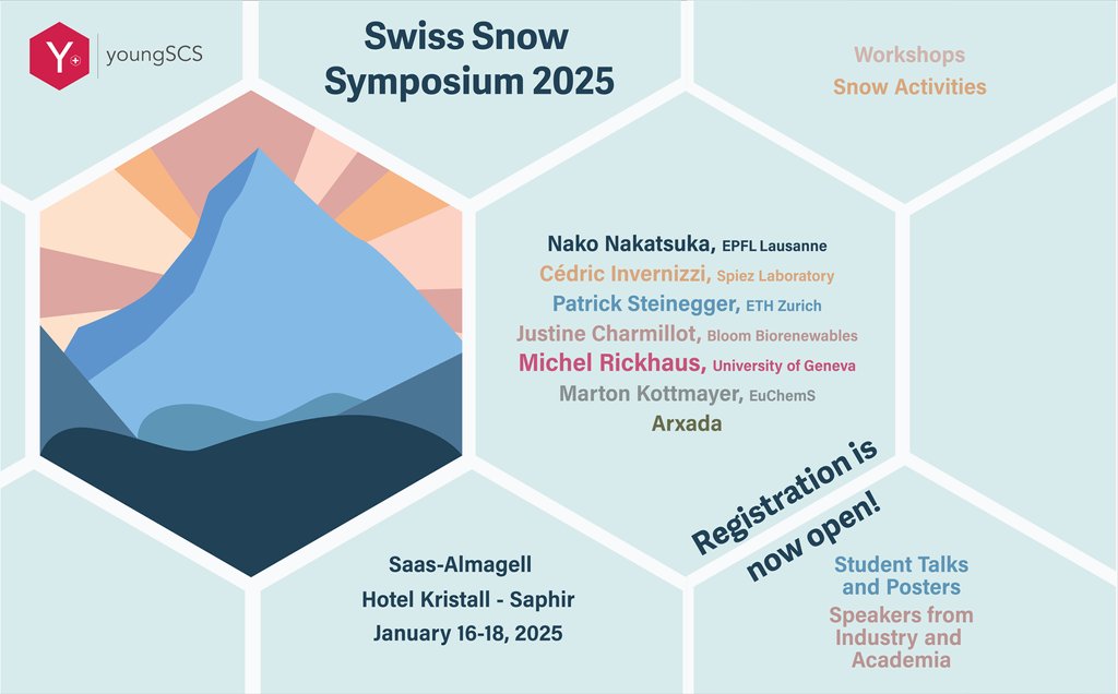 ❄️REGISTER NOW for the Swiss Snow Symposium 2025!❄️⁠
Join us Jan 16-18 in Saas-Allmagell to present your research, attend talks, and enjoy winter activities like skiing! ⛷️ Priority for posters &amp; talks—spots are limited!
Register by Oct 6❗: sss25.scg.ch