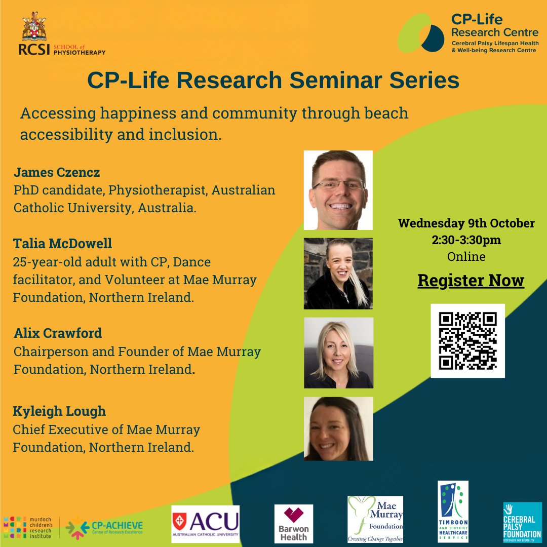 Our next CP-Life Research Seminar is on 9th of October 2:30pm about “Accessing happiness and community through beach accessibility and inclusion”

Join us online. Register at forms.office.com/E/7ch948aXJY