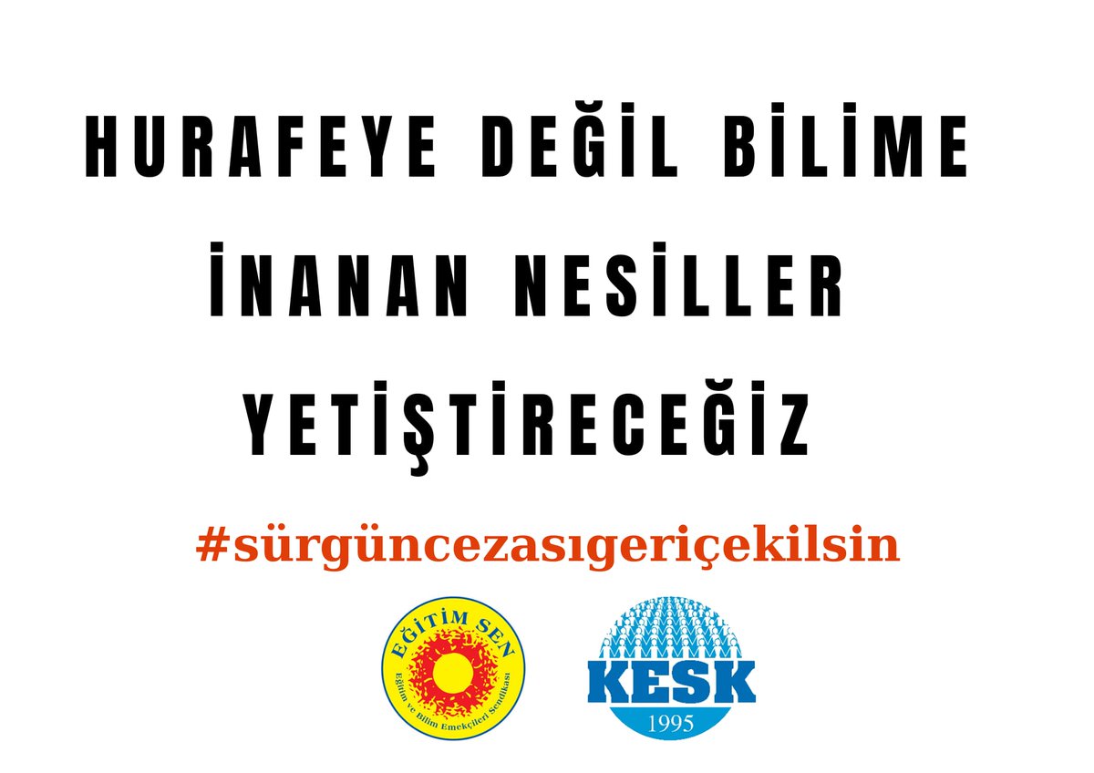 #sürgüncezasıgeriçekilsin
Milli Eğitim Bakanlığı