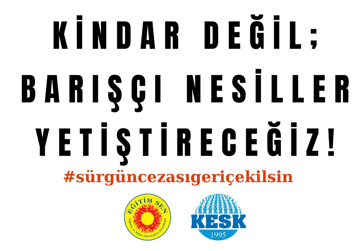 #sürgüncezasıgeriçekilsin
Milli Eğitim Bakanlığı