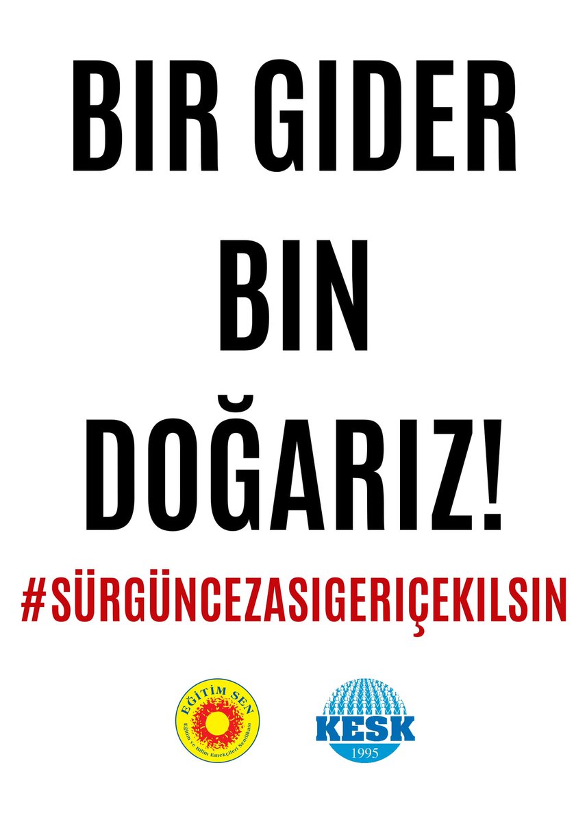 #sürgüncezasıgeriçekilsin
Milli Eğitim Bakanlığı