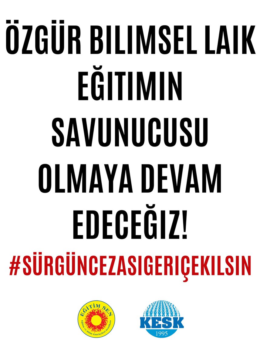#sürgüncezasıgeriçekilsin
Milli Eğitim Bakanlığı
