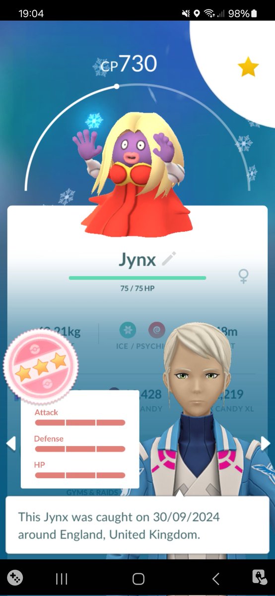 PreciseNebula's tweet image. Yes, yes I think I will have another hundo Jynxy, you can never have enough 💋❄️ #PokemonGOApp