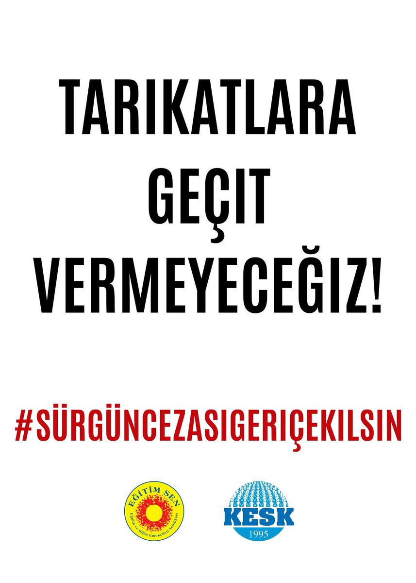 #sürgüncezasıgeriçekilsin
Milli Eğitim Bakanlığı